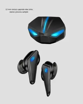 Tam Kablosuz Oyuncu Kulaklığı 5.0 Bluetooth LED Kontrollü