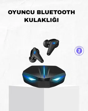 Oyuncu Bluetooth Kulaklık Tam Kablosuz Stereo LED Işıklı