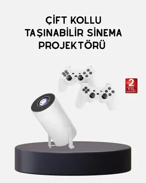 Kablosuz Projeksiyon Cihazı 4K Destekli HDMI USB Oyun Uyumlu