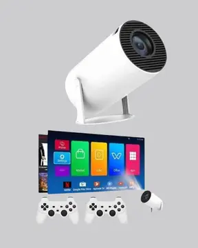 Taşınabilir Projeksiyon Cihazı 4K Destekli Wi-Fi Kablosuz Ekran Yansıtma