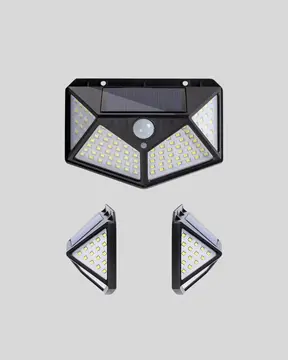 100 LED Solar Lamba Hareket Algılamalı Bahçe Duvar Dış Mekan Aydınlatma