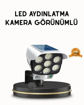 Güneş Paneliyle Şarj Olan Hareket Sensörlü Dış Mekan Güvenlik Lambası Ayarlanabilir