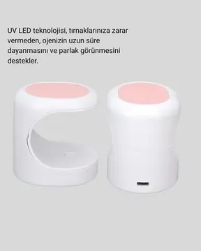 LED Mini Oje Kurutucu Taşınabilir Hızlı Kuruma Cihazı 3 LED Işıklı
