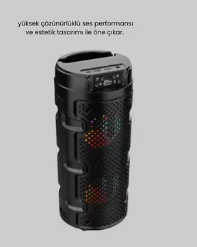 Taşınabilir Bluetooth Hoparlör Çift Sürücü Güçlü Bas HD Ses Çoklu Bağlantı