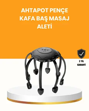 Saç Derisi Masaj Aleti 8 Bağımsız Kol 3 Modlu Derin Rahatlama