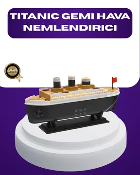 Titanik Gemi Tasarımlı LED Işıklı Hava Nemlendirici Buhar Efektli Oda Difüzörü