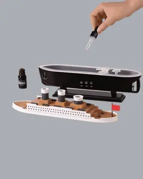 Titanik Gemi Tasarımlı LED Işıklı Hava Nemlendirici Buhar Efektli Oda Difüzörü