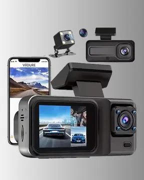 Ön Arka ve İç Kamera DashCam 360° Kapsamlı Full HD Araç Güvenlik Sistemi