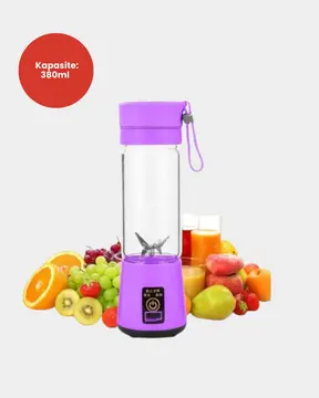 Taşınabilir USB Şarjlı Mini Smoothie Blender 380ml Çelik Bıçaklı Portatif