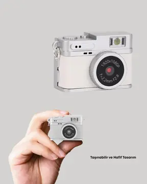 Cep Boy Vintage Dijital Kamera LED Destekli Full HD Video