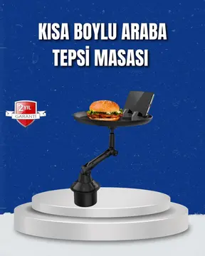 Ayarlanabilir Araç İçi Bardaklık Tepsisi 9 İnç Geniş Alan ve Telefon Standlı