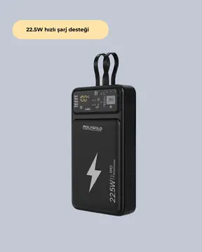 Taşınabilir Powerbank 22.5W Hızlı Şarj Destekli