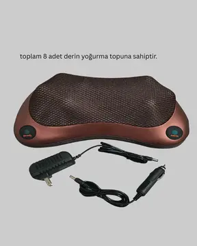 Çok Fonksiyonlu Boyun Bel Sırt Masaj Yastığı Araç İçi Uyumlu