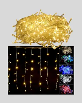 4 Metre Yılbaşı Şelale Led Perde Işık Ev Bahçe Dekor