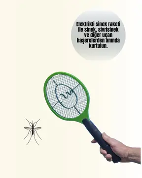 İç ve Dış Mekan Elektrikli Sinek Öldürücü | Hafif ve Ergonomik Tasarım
