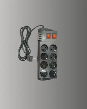 Akım Korumalı 8’li Priz 3 USB’li Uzatma Kablosu Isıya Dayanıklı 2 Metre