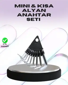 9 Parça Alyan Anahtar Seti Farklı Metrik Ölçü Pratik Taşıma