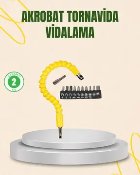 12 Parça Akrobat Vidalama Uç Seti Esnek Dar Alan Kullanım