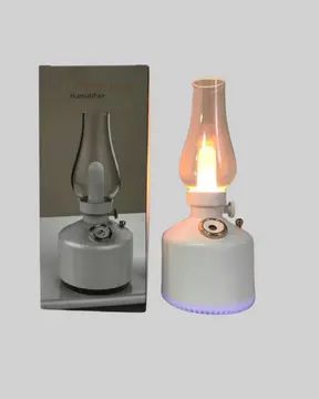 Kablosuz Retro Buhar Makinesi Gaz Lambası Tasarım Ledli Difüzör
