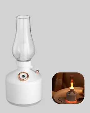 Retro Gaz Lambası Görünümlü Ledli Buhar Püskürtücü Aroma Difüzör