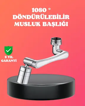 1080° Dönebilen Püskürtme Filtreli Musluk Başlığı Su Tasarruflu