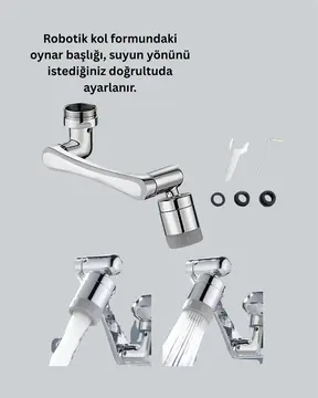 1080° Dönebilen Püskürtme Filtreli Musluk Başlığı Su Tasarruflu