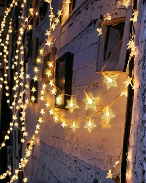 Yıldız Figürlü Led Şerit Işık 5m İç Mekan Dekor Aydınlatma
