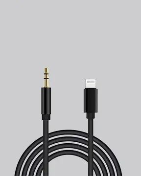 Lightning to 3.5mm Aux Ses Dönüştürücü Kablo 1 Metre Stereo Uyumlu