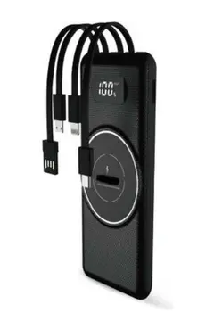 Wireless Powerbank 10000 Mah LED Ekranlı Dahili Kablolu Hızlı Şarj
