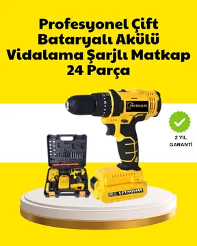 Çift Bataryalı 12V Akülü Matkap | 10 mm Metal 20 mm Ahşap Delme Kapasitesi