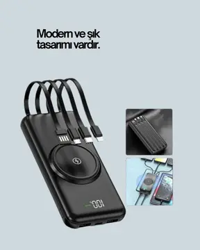 Kompakt Tasarım Güçlü Performans – 10000mAh Kablosuz Powerbank
