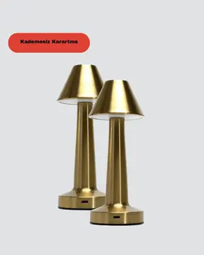 Modern Metal Masa Lambası 3 Işık Renkli Kademesiz Parlaklık Ayarlı