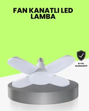 Katlanabilir 4 Kollu LED Ampül 60 Watt 6000 Lumen Beyaz Işık