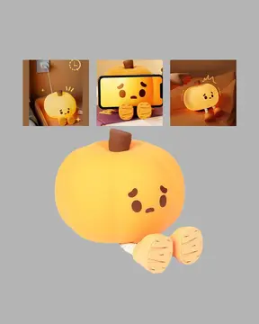 Silikon Pumpkin Night Light Telefon Tutuculu LED Lamba