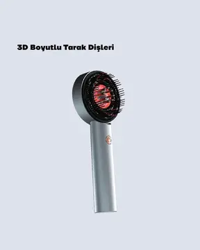 Kırmızı Işık Terapi Saç Derisi Masaj Tarağı 3 Modlu Yağ Hazneli