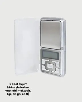 Mavi Işıklı LCD Ekranlı Hassas Tartı Terazisi