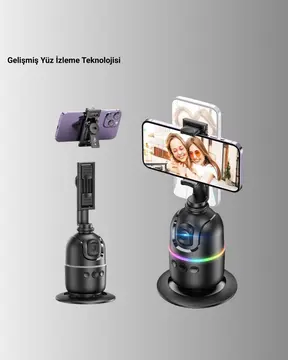 Sosyal Medya İçerikleri İçin Otomatik Yüz Takipli 360° Döner Gimbal Stand