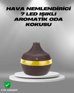 Aromaterapi Uyumlu 300 ml LED Işıklı Oda Kokusu Difüzörü