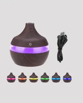 Aromaterapi Uyumlu 300 ml LED Işıklı Oda Kokusu Difüzörü