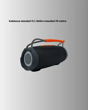 RGB Efektli Derin Baslı Kablosuz Taşınabilir Hoparlör