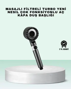 Aç Kapa Tuşlu Filtreli Duş Başlığı Yeni Nesil Tasarım
