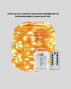 Uzaktan Kumandalı Perde Tipi Günışığı Peri Led Işık Dekorasyon