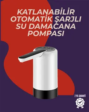 Şarjlı Damacana Su Pompası Otomatik ve Taşınabilir