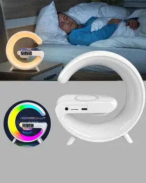 15W Hızlı Kablosuz Şarj Destekli Çok Fonksiyonlu Akıllı Masa Lambası