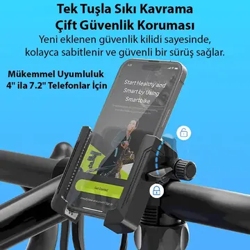 Ally Crown Gidon Bağlantılı Bisiklet ve Motosiklet Telefon Tutucu
