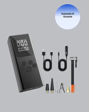 Çoklu Valf Adaptörlü Dijital Hava Pompası