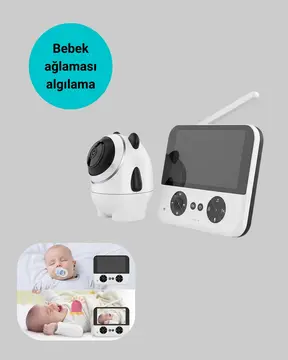 Görüntülü Bebek Monitörü 4.3 İnç Ekran ve Sesli İletişim