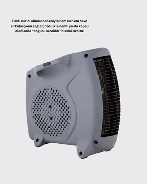 Güvenli Elektrikli Fanlı Isıtıcı Termostatlı Hızlı Isıtma