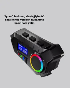 Motosiklet ve Günlük Kullanım İçin Bluetooth Hoparlör ve Disk Kilidi Seti