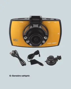 Araç Ön Kamera Full HD Kayıt ve G Sensor Özellikli